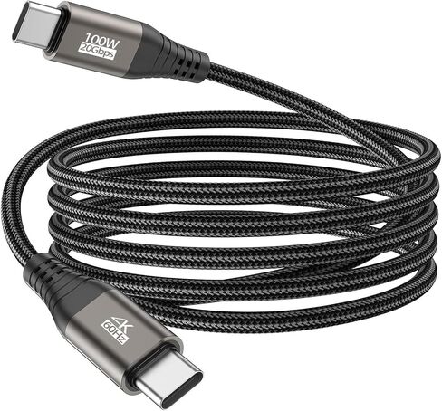 USB C Portable Monitor Cable 6FT 2Pack,USB 3.2 Gen 2x2 Cable 20Gbps,4K,100W in Saudi Arabia