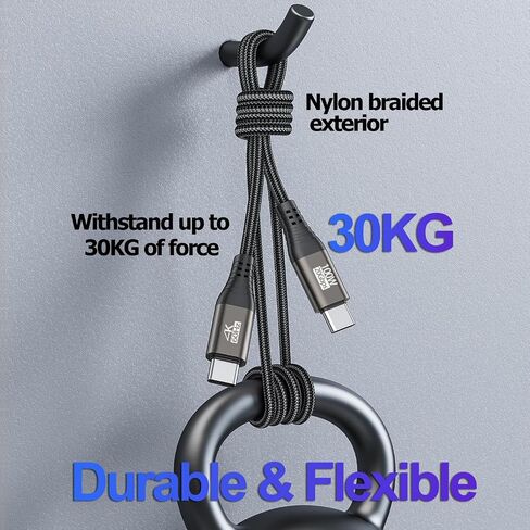 USB C Portable Monitor Cable 6FT 2Pack,USB 3.2 Gen 2x2 Cable 20Gbps,4K,100W in Saudi Arabia