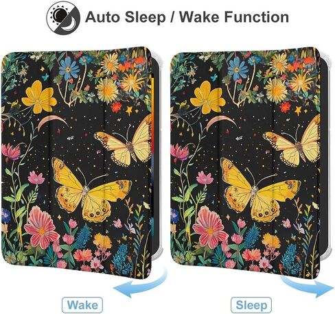 y2k الفراشة الزهور daisy case مع حامل القلم نحيف خفيفة الوزن trifold موقف متوافق مع iPad mini 4/5/6 mini4/5 （7.9in） in Kuwait
