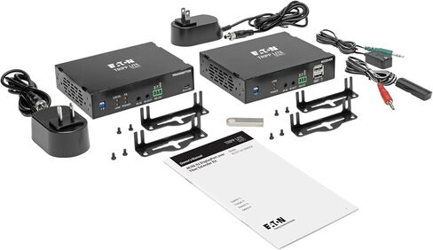 Eaton Tripp Lite Series DisplayPort Over Fiber Extender Kit, Up to 985 Feet / 300 Meters, 4K@60Hz Video, Multimode LC Duplex, 4:4:4, Power Over Cable, TAA Compliant, 1-Year Warranty (B127F-1A1-MMDDA) in Saudi Arabia