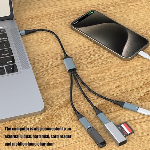 من السهل استخدام محول المنفذ USB C الشحن/مقابس نقل البيانات وقم بتشغيل لوحات تحكم ألعاب الهاتف الذكي الكمبيوتر اللوحي المحمول in Kuwait