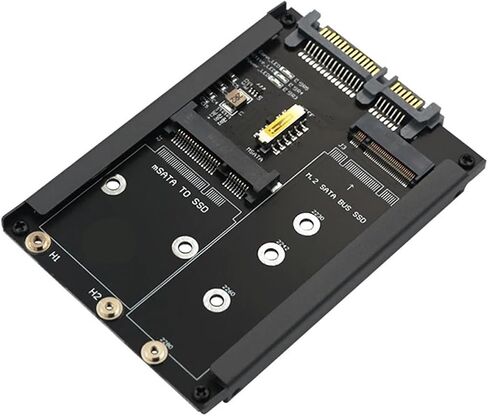 Metal Case MSATA SSD B+M Key M.2 NGFF SSD to 2.5" SATA 3.0 6Gbps Adapter Card with Enclosure Socket MSATA M2 to SATA Riser Board in Saudi Arabia