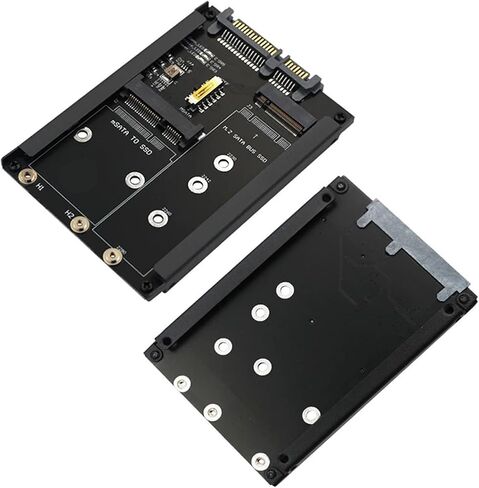 Metal Case MSATA SSD B+M Key M.2 NGFF SSD to 2.5" SATA 3.0 6Gbps Adapter Card with Enclosure Socket MSATA M2 to SATA Riser Board in Saudi Arabia