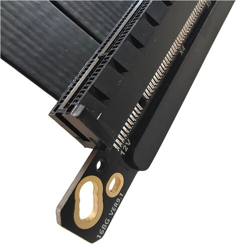 High Speed PCIe 4.0 X16 Riser Double Reverse Graphics Card Extension Cord PCI Gen 4 GPU ITX PC Connector(17CM,Black) in Saudi Arabia