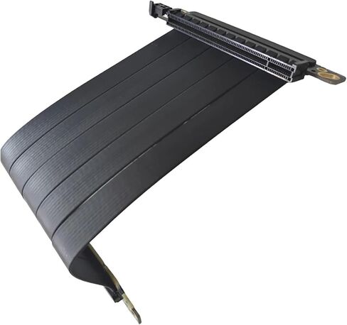 High Speed PCIe 4.0 X16 Riser Double Reverse Graphics Card Extension Cord PCI Gen 4 GPU ITX PC Connector(17CM,Black) in Saudi Arabia