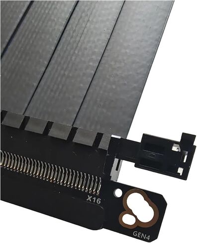 High Speed PCIe 4.0 X16 Riser Double Reverse Graphics Card Extension Cord PCI Gen 4 GPU ITX PC Connector(17CM,Black) in Saudi Arabia