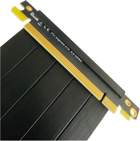 High Speed PCIe 4.0 X16 Riser Double Reverse Graphics Card Extension Cord PCI Gen 4 GPU ITX PC Connector(17CM,Black) in Saudi Arabia
