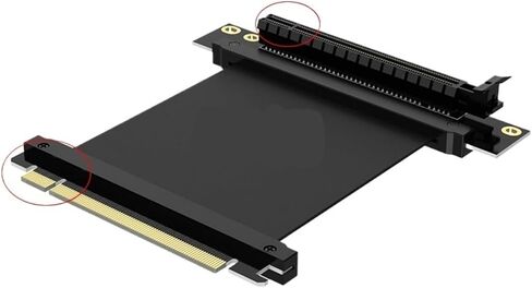 Turn Left PCI 16x Flexible Cable Card High Speed Extension Port Adapter Card PCIe 3.0 X16 Riser for Mining Miner 270°(30cm) in Saudi Arabia