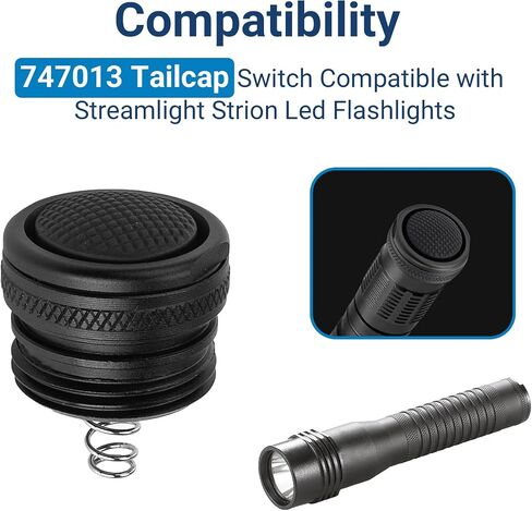 747013 Strion Tailcap Switch Compatible with Streamlight LED Flashlights Tail End Switch, Fit for Strion LED, HL, HP & HPL Lights, Flashlight Tailcap End Button in Kuwait