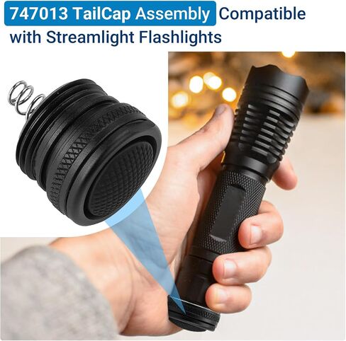747013 Strion Tailcap Switch Compatible with Streamlight LED Flashlights Tail End Switch, Fit for Strion LED, HL, HP & HPL Lights, Flashlight Tailcap End Button in Kuwait
