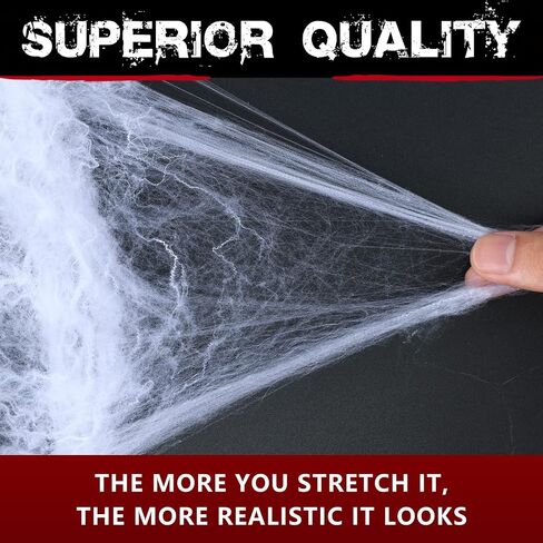 Spider Webs Halloween Decorations,300Sqft Spider Webs with50 Fake Spiders,Stretchable DIY Cobwebs for Indoor/Outdoor Scary Atmosphere,Outside Garden Window Yard Tree home office Parties,Haunted Houses in Saudi Arabia