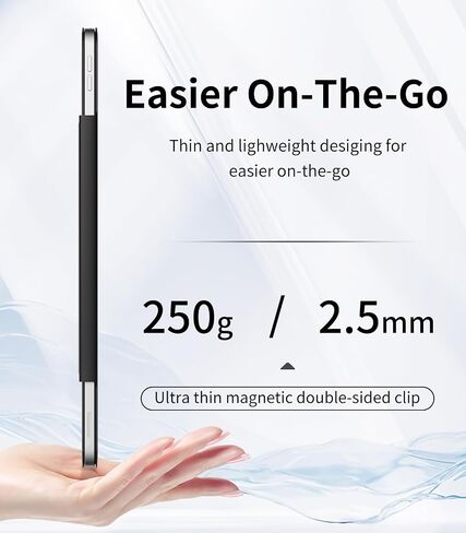 Magnetic Case for iPad Air 13 inch 2024 & iPad Pro 12.9 inch 6th/5th Gen (2022/2021) |Auto Sleep/Wake | Pencil Pro & USB-C | Lightweight Non-Slip PU Leather Protective Cover (Gray) in Kuwait