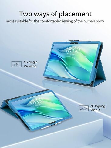 Case for FEONAL Android 14 Tablet 11 inch Tablets,11 inch Tablet,UYRUREL Leather Slim Folding Stand Cover with Hand Strap Magnet for Men Women Full Protection,SkyBlue. in Saudi Arabia