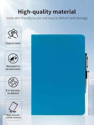 Case for FEONAL Android 14 Tablet 11 inch Tablets,11 inch Tablet,UYRUREL Leather Slim Folding Stand Cover with Hand Strap Magnet for Men Women Full Protection,SkyBlue. in Saudi Arabia
