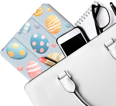 MAYCARI Cross Flowers Fashion Case for iPad 10.9 inch 2022 with Pencil Holder, Easter Original Pattern iPad 10th Generation Soft TPU Back Protective Cover Shell, Auto Sleep/Wake Slim Shell - White in Kuwait