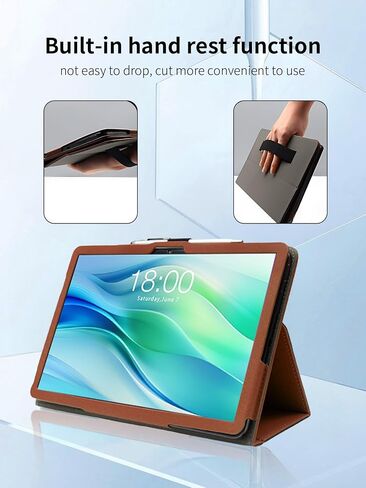 Case for FEONAL Android 14 Tablet 11 inch Tablets,11 inch Tablet,UYRUREL Leather Slim Folding Stand Cover with Hand Strap Magnet for Men Women Full Protection,SkyBlue. in Saudi Arabia