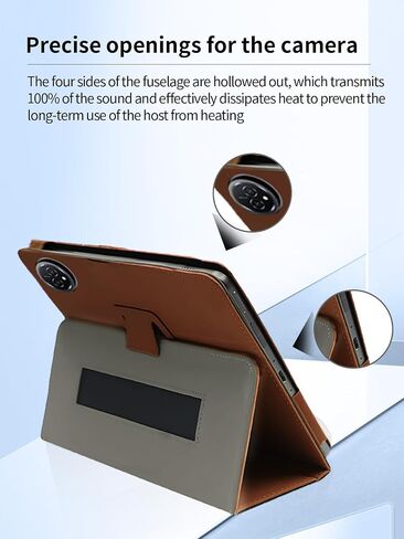 Case for FEONAL Android 14 Tablet 11 inch Tablets,11 inch Tablet,UYRUREL Leather Slim Folding Stand Cover with Hand Strap Magnet for Men Women Full Protection,SkyBlue. in Saudi Arabia