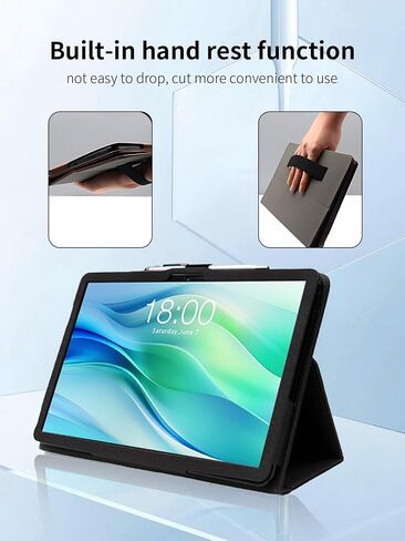 Case for FEONAL Android 14 Tablet 11 inch Tablets,11 inch Tablet,UYRUREL Leather Slim Folding Stand Cover with Hand Strap Magnet for Men Women Full Protection,SkyBlue. in Saudi Arabia