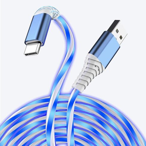 3.3FT USB C Charging Cable, Ambient RGB Light Up Charger Cord, Compatible with Samsung Galaxy, iPhone 16/15, iPad, and More in Saudi Arabia