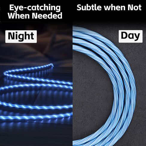 3.3FT USB C Charging Cable, Ambient RGB Light Up Charger Cord, Compatible with Samsung Galaxy, iPhone 16/15, iPad, and More in Saudi Arabia