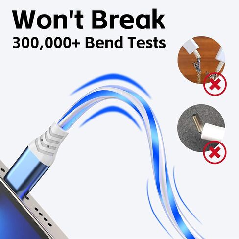 3.3FT USB C Charging Cable, Ambient RGB Light Up Charger Cord, Compatible with Samsung Galaxy, iPhone 16/15, iPad, and More in Saudi Arabia