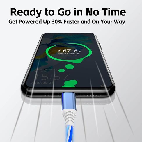 3.3FT USB C Charging Cable, Ambient RGB Light Up Charger Cord, Compatible with Samsung Galaxy, iPhone 16/15, iPad, and More in Saudi Arabia