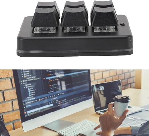 6 مفتاح مفتاح واحد لوحة مفاتيح واحدة ، 2.4G BT USB MACRO MACRO القابلة للبرمجة 6 مفتاح لوحة مفاتيح مفتاح 3 أوضاع مفتاح لوحة مفاتيح اللون الأزرق مع برنامج ELFKEY للفيديو لعبة OSU Office in Saudi Arabia