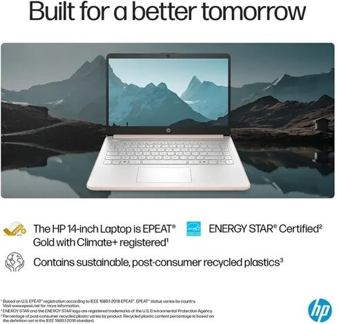 HP 2025 Latest 14" Laptop for Student Business, Intel N150 CPU(Beats N4120), 4GB RAM, 384GB Storage(128GB UFS+256GB MSD), Wi-Fi 6, Copilot AI, 1 Year Office 365, Windows 11 Pro, Sky Blue in Kuwait