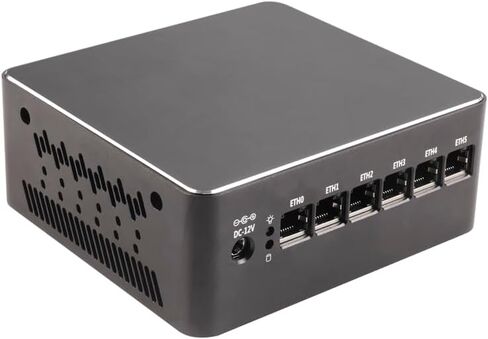 جهاز جدار الحماية ، Mini PC 2.5GBE 6 LAN Port ، Micro Router PC ، I226 NICS ، Pentium-Gold 7505،16GB DDR4 RAM 256GB SSD M.2 PCI-E X4،4K@60 DIAND DUNT in Kuwait