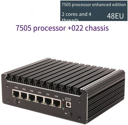 I226×6 2.5GLan 7505 Micro Firewall Appliance Pentium Gold Mini PC,Desktop Computers 32GB RAM 1TB SSD M.2 NVMe,USB3.0 4K@60 Dual Display,OPNsense Appliance,AES-NI,Soft-Router fit Office Home industral in Saudi Arabia
