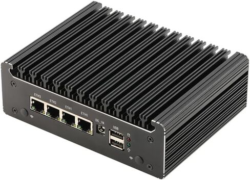 Micro Firewall Appliance ، N6005 Mini PC ، I226 2.5G LAN MINI Computer يدعم 2*DDR4 M.2 NVME ، Type-C ، USB3.2 ، SIM CARD SLOT ، 4K@60HZ DAWN in Kuwait