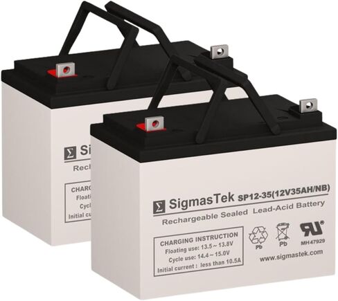 SIGMASTEK أصلي 12 فولت 35 بطاريات استبدال AMPH SLA - مجموعة من 2 in Saudi Arabia
