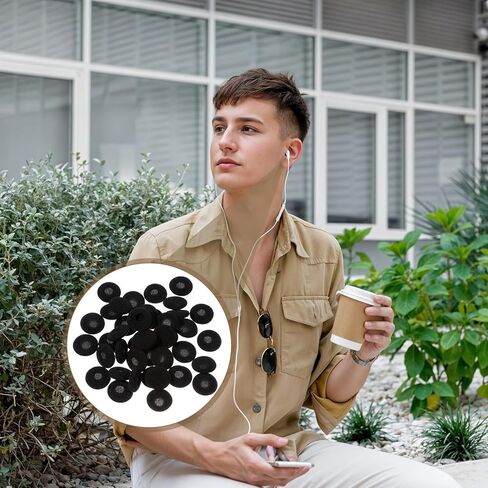 40 PCS سماعة الرأس تغطي الإسفنج الرغوي سمح أذن ناعم أذن نصيحة أذن براعم الاستبدال لقطر أذن قطر 15 مم-20 مم (أسود) in Kuwait