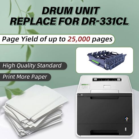 Drum Unit Replacement for DR431CL, Compatible with Brother Printer HL-L8260CDW HL-L8360CDW HL-L8360CDWT HL-L8360CDWMT MFC-L8610CDW MFC-L8900CDW, 30000 Page Yield, Replace# DR-431CL (3 Years Warranty) in Kuwait