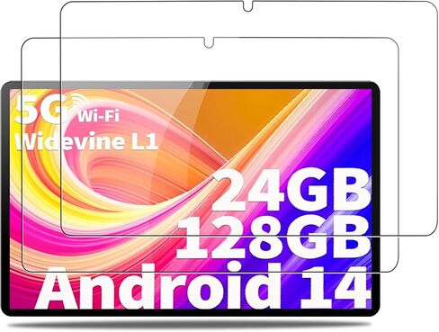 حامي الشاشة لـ Hisorl T901 Tablet 10inch ، HD Glass Hedged ، 9H صلابة ، خدش ، واقي أفلام زجاجية مضادة للأصفر ، و GASS GANGER FILD HISORL T901 [2 Pack] in Kuwait