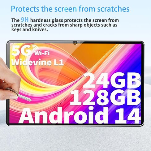 حامي الشاشة لـ Hisorl T901 Tablet 10inch ، HD Glass Hedged ، 9H صلابة ، خدش ، واقي أفلام زجاجية مضادة للأصفر ، و GASS GANGER FILD HISORL T901 [2 Pack] in Kuwait