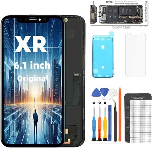 for iPhone XR Screen Replacement 6.1 inch,LCD Display Touch Screen Digitizer Assembly with Repair Tools, Compatible with Model A1984, A2105, A2106, A2108 in Saudi Arabia