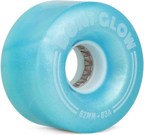 Bont Skates - Glow Light Up LED Quad Roller Skate Wheels - Recreational Street Outdoor Skating - 62x35mm 83A - Set of 4 wheels (Cherry Blossom Pink) in Saudi Arabia