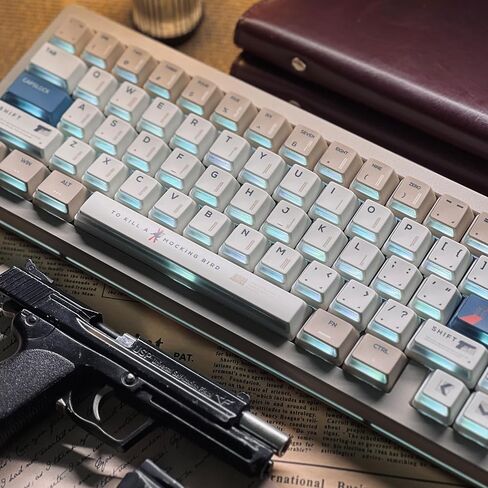 daixiahu Theme Keycap Nuclear Power Profile 140+ Key Transparent Sublimation PBT Keyboard Cap (Robin) in Kuwait