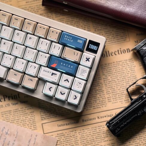daixiahu Theme Keycap Nuclear Power Profile 140+ Key Transparent Sublimation PBT Keyboard Cap (Robin) in Kuwait