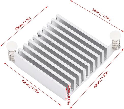GOWENIC Heat Sink, with Thermal Conductive Adhesive Aluminium Alloy CPU Radiator Cooler, Precise Hole Position, Stability and Performance, for Orange Pi 5Plus in Saudi Arabia