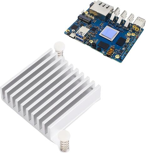 GOWENIC Heat Sink, with Thermal Conductive Adhesive Aluminium Alloy CPU Radiator Cooler, Precise Hole Position, Stability and Performance, for Orange Pi 5Plus in Saudi Arabia
