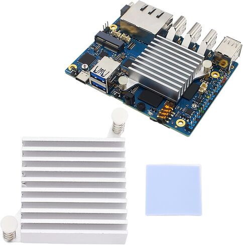 GOWENIC Heat Sink, with Thermal Conductive Adhesive Aluminium Alloy CPU Radiator Cooler, Precise Hole Position, Stability and Performance, for Orange Pi 5Plus in Saudi Arabia