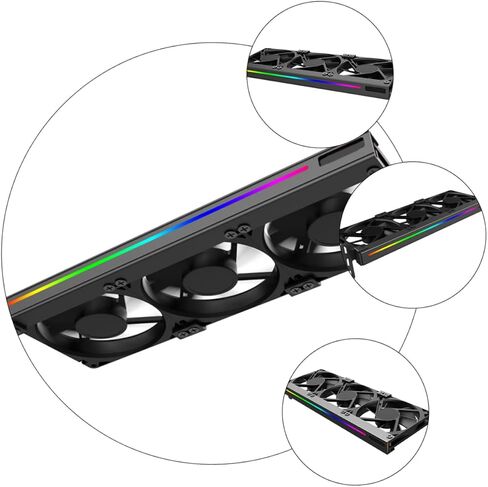 GPU مروحة مبرد دبوس ARGB Sync الرسومات مروحة تبريد بطاقة السطح المكتبي يعزز GPU تبديد حرارة مستقر عالية الأداء ملحق تبريد هادئ in Saudi Arabia