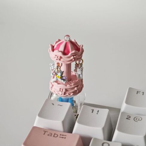 Keycap concousel لطيف ، شخصية DIY مصنوعة يدويًا ، قاع استبدال ESC ، مفاتيح مخصصة جميلة لمفاتيح مفاتيح الكرز MX (قاعدة وردية) in Kuwait