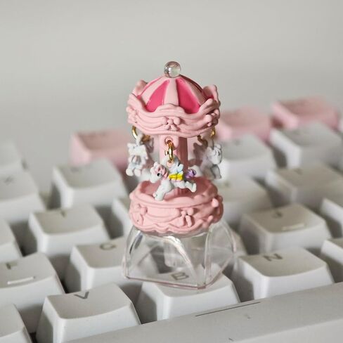 Keycap concousel لطيف ، شخصية DIY مصنوعة يدويًا ، قاع استبدال ESC ، مفاتيح مخصصة جميلة لمفاتيح مفاتيح الكرز MX (قاعدة وردية) in Kuwait