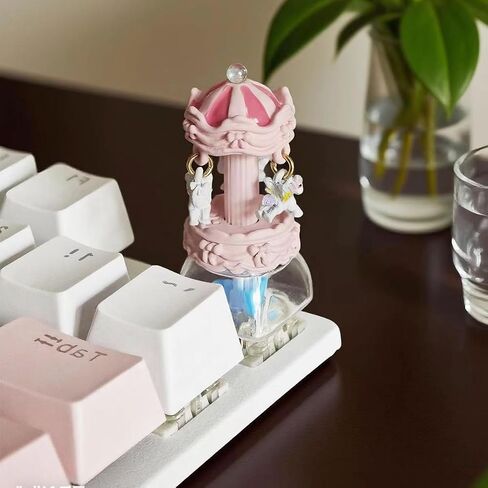 Keycap concousel لطيف ، شخصية DIY مصنوعة يدويًا ، قاع استبدال ESC ، مفاتيح مخصصة جميلة لمفاتيح مفاتيح الكرز MX (قاعدة وردية) in Kuwait