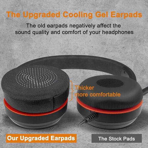 وسائد أذن بديلة للجلد البارد لـ Jabra Evolve 65/40/30/20 سماعات الأذن لـ Jabra Evolve 65uc 65ms/ 40uc 40ms/ 30us 30ii/ 20se 20uc 20ms. in Saudi Arabia