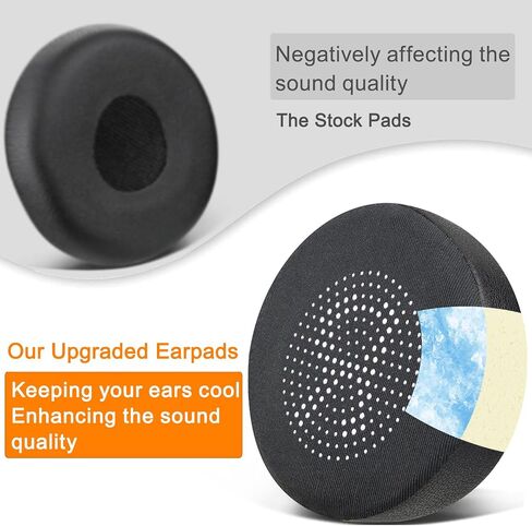 وسائد أذن بديلة للجلد البارد لـ Jabra Evolve 65/40/30/20 سماعات الأذن لـ Jabra Evolve 65uc 65ms/ 40uc 40ms/ 30us 30ii/ 20se 20uc 20ms. in Saudi Arabia