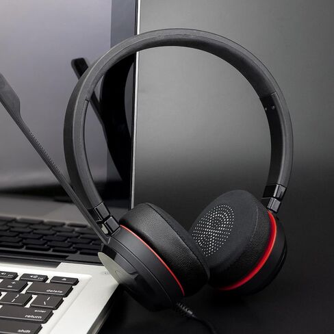 وسائد أذن بديلة للجلد البارد لـ Jabra Evolve 65/40/30/20 سماعات الأذن لـ Jabra Evolve 65uc 65ms/ 40uc 40ms/ 30us 30ii/ 20se 20uc 20ms. in Saudi Arabia